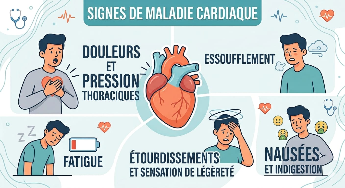 Symptômes d'une maladie cardiaque — quand consulter en urgence votre cardiologue à Bouskoura